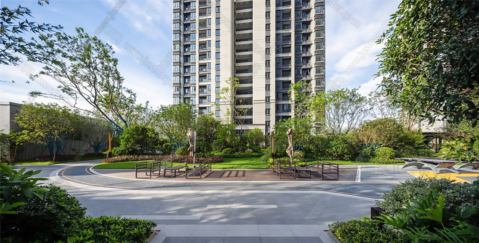 小区建筑外景3d贴图下载[ID:109990707]_建e贴图