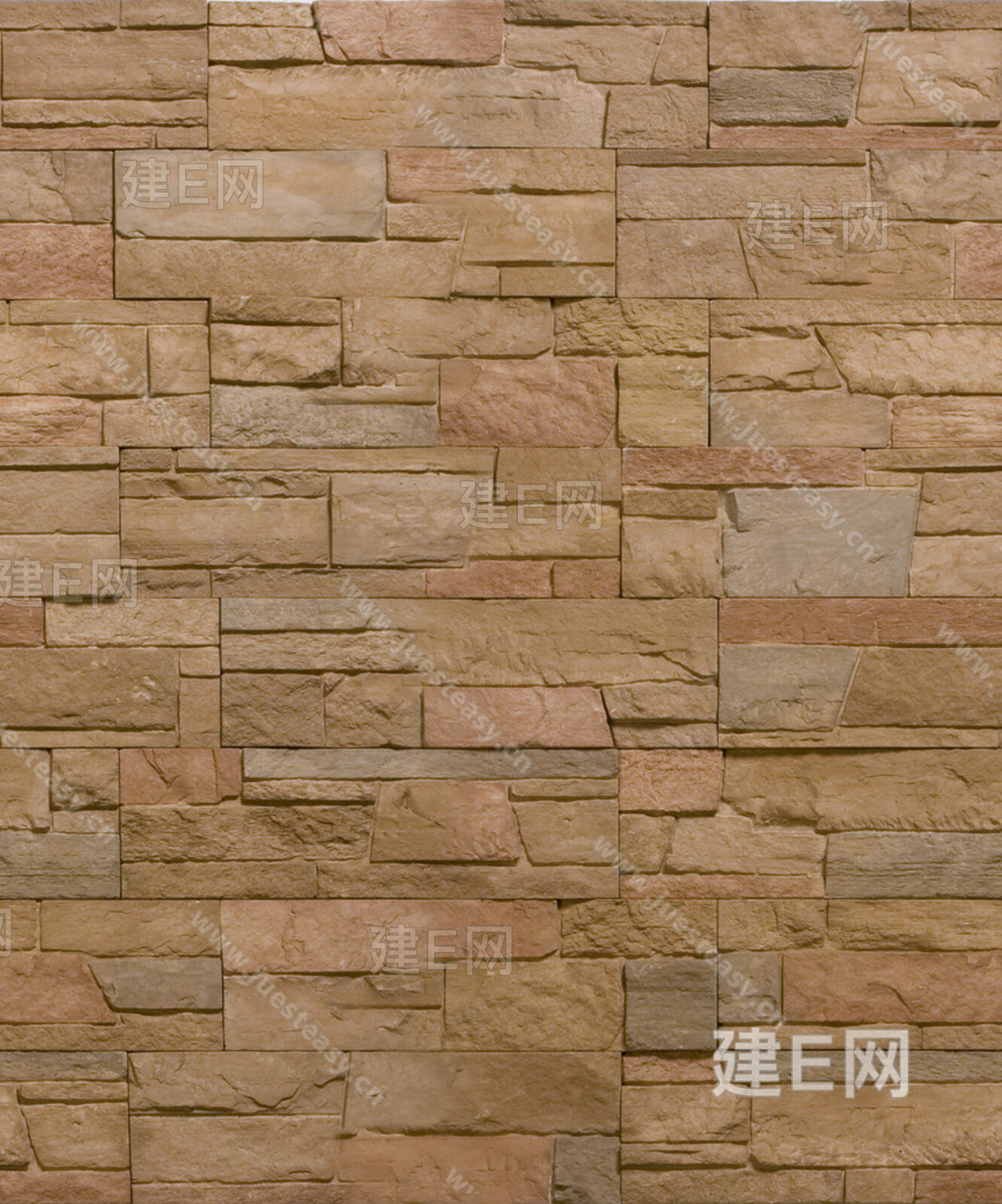 墙面文化石砖墙3d贴图下载[ID:109728764]_建E室内设计网