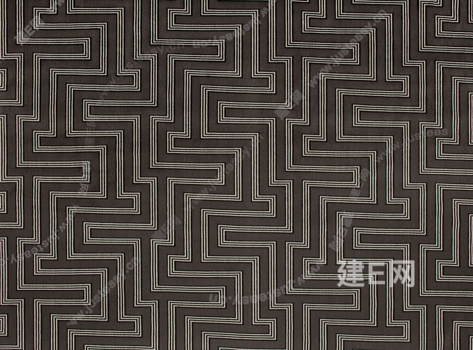 中式回形纹图案壁布3d贴图下载[ID:101667508]_建E室内设计网