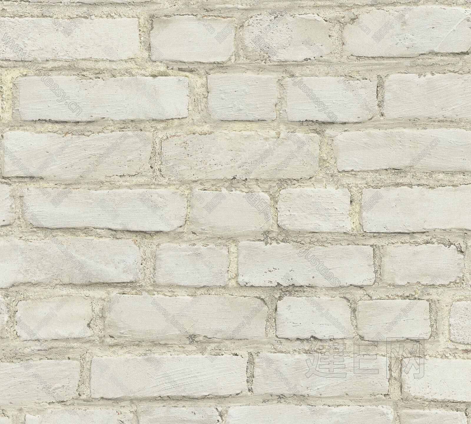 白色文化砖墙3d贴图下载[ID:115558974]_建E室内设计网