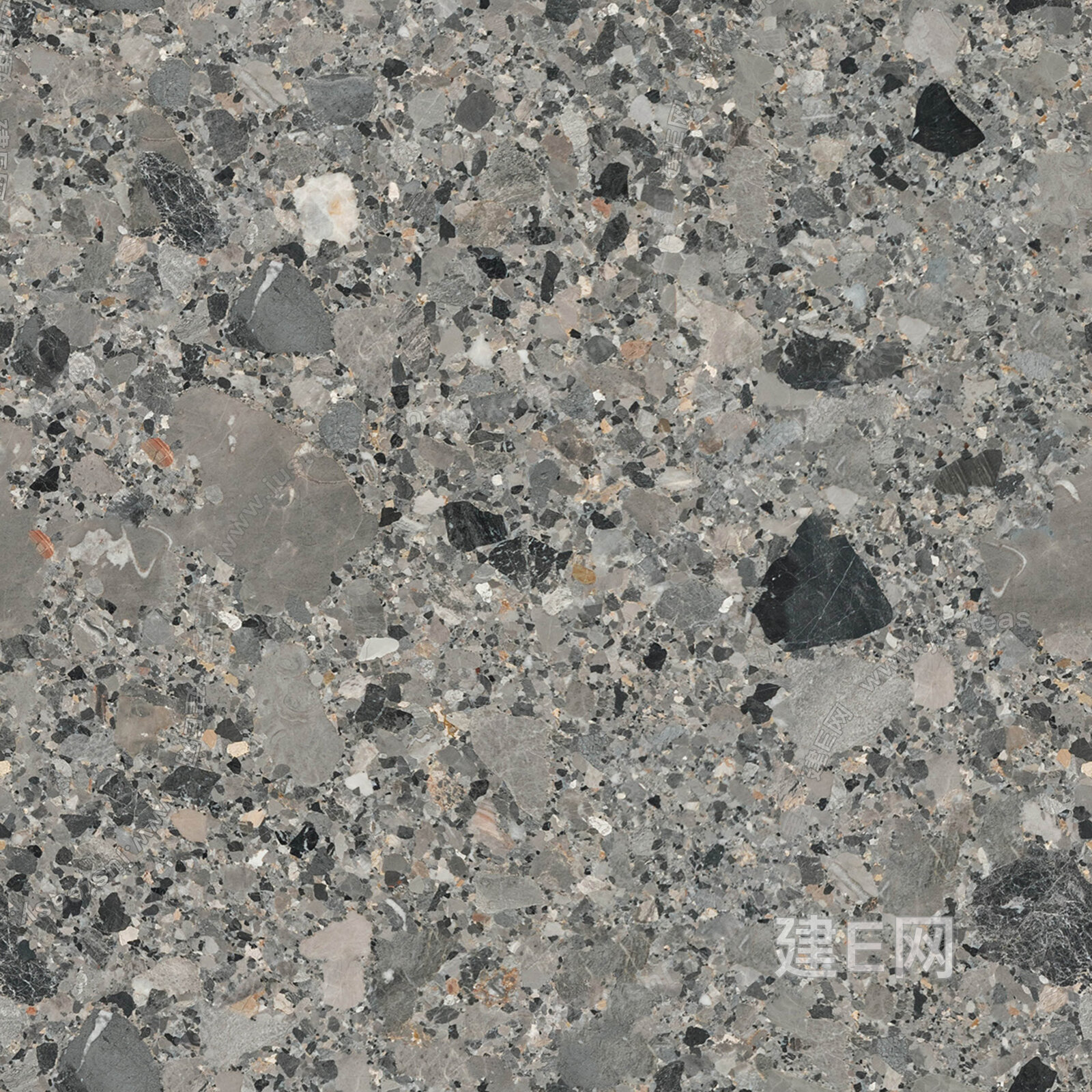 无缝灰色花岗岩石材水磨石麻石砂岩3d贴图下载[ID:109269575]_建e贴图