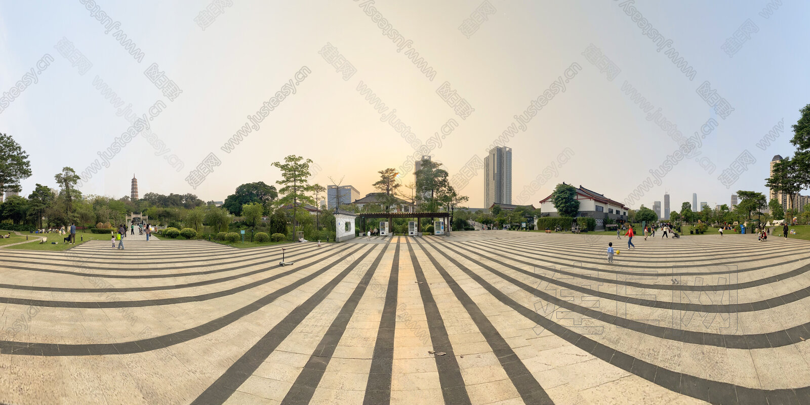 琶洲塔城市休闲广场公园全景HDR3d贴图下载[ID:112415414]_建E室内设计网