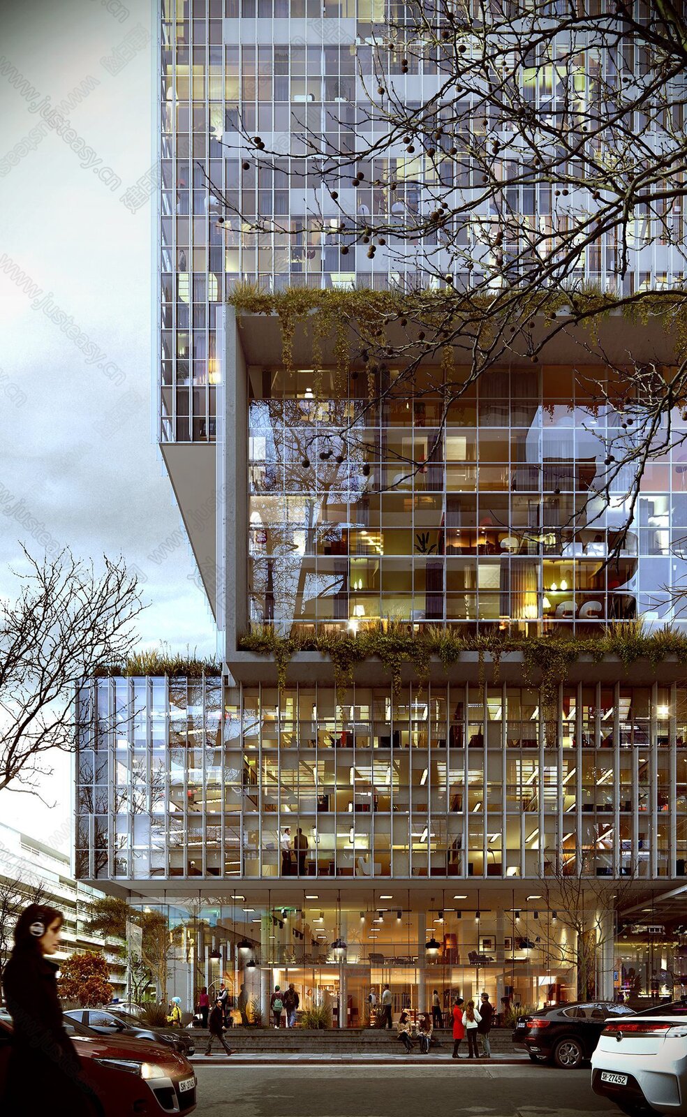 高清建筑商场都市城市外景3d贴图下载[ID:103634338]_建e贴图