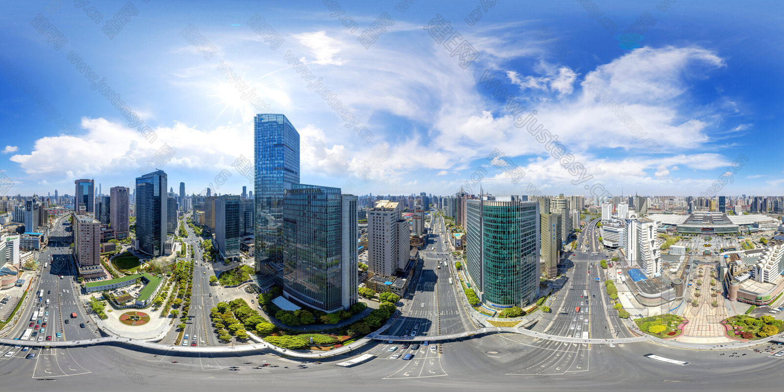 城市 商业中心 HDR全景贴图3d贴图下载[ID:104486182]_建E室内设计网