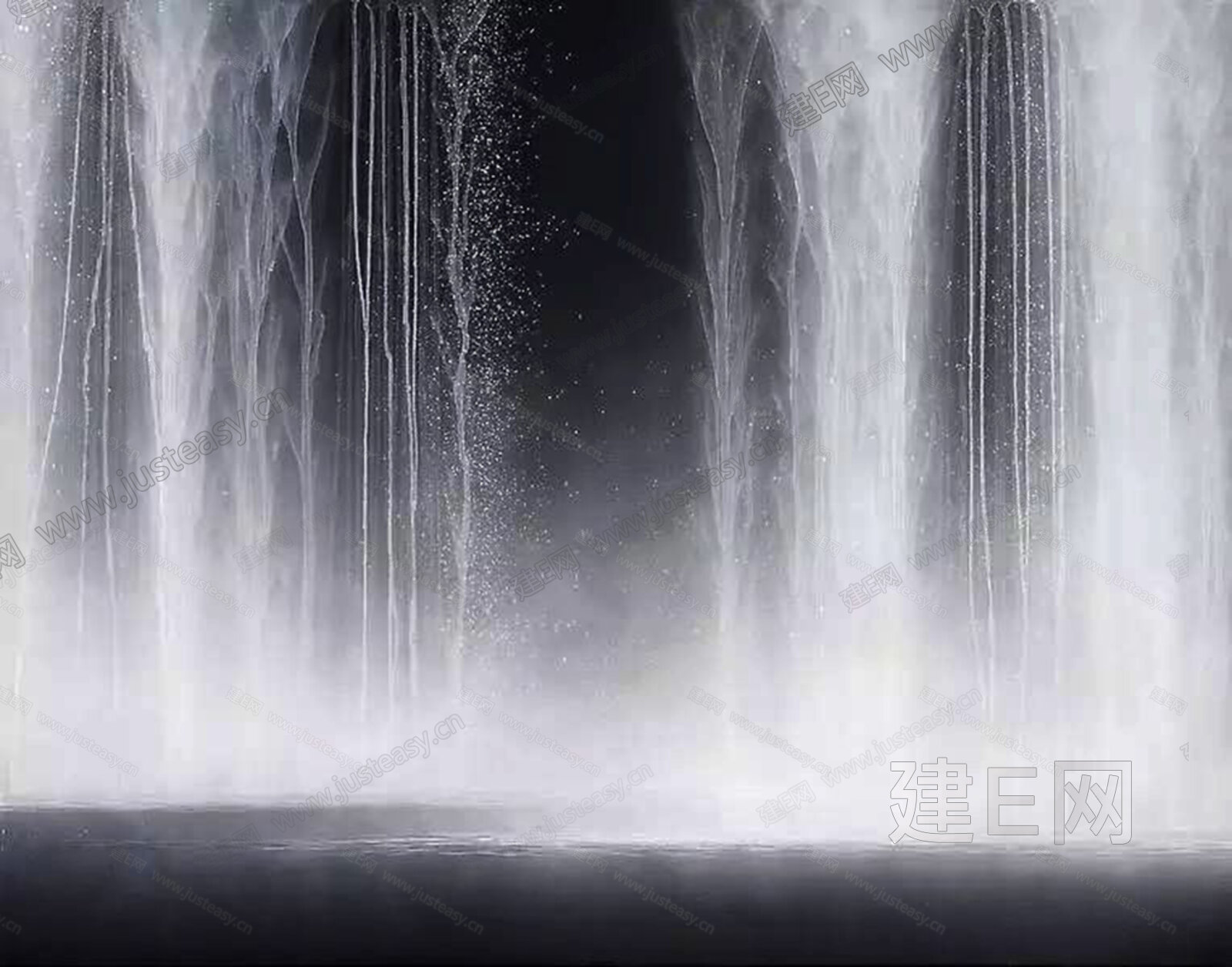 瀑布流水3d贴图下载[ID:106320945]_建E室内设计网