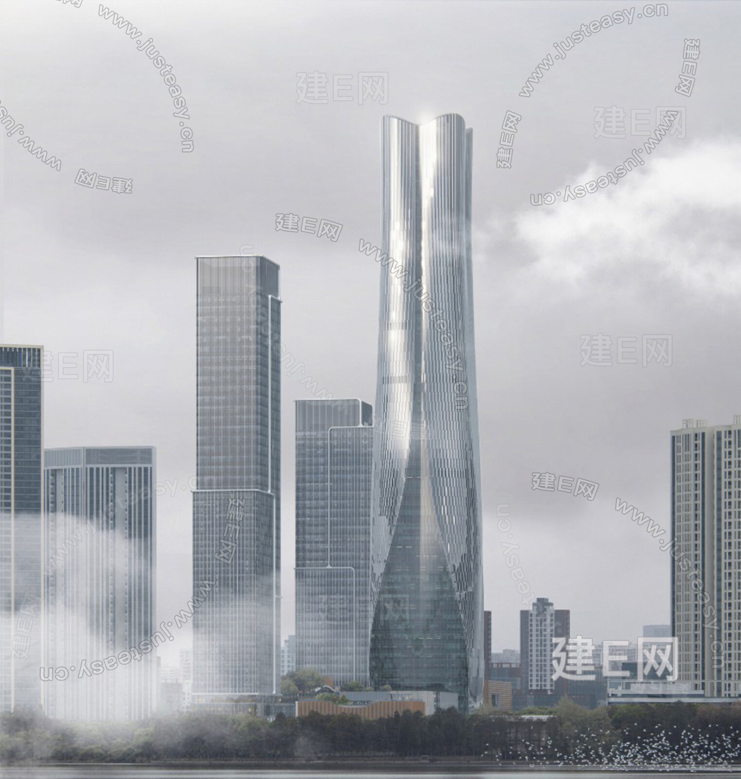 白天城市外景3d贴图下载[ID:106058771]_建e贴图