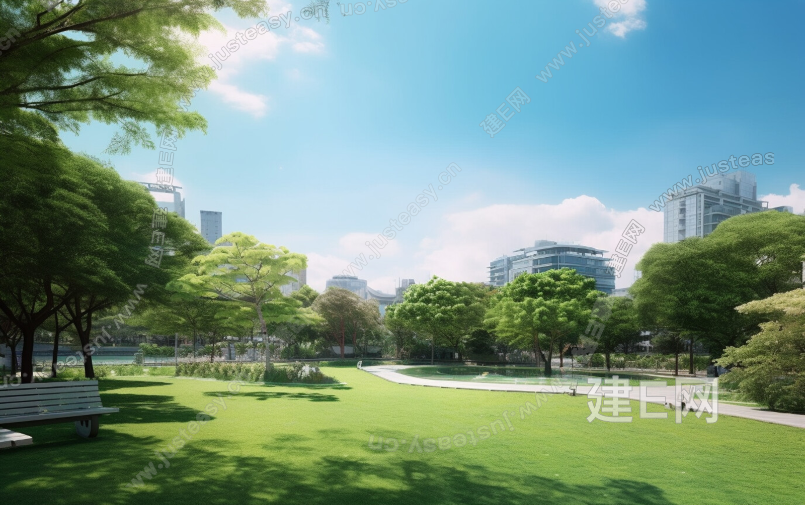 白天小区庭院外景贴图3d贴图下载[ID:102651033]_建E室内设计网