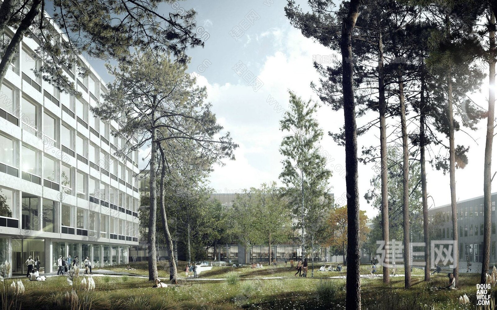校园外景3d贴图下载[ID:104682577]_建e贴图