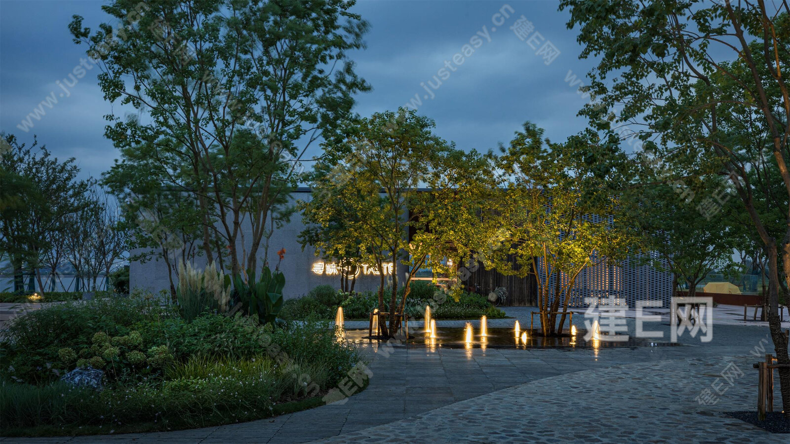 高清窗外景贴图_街景_环境贴图_小区贴图_黄昏贴图3d贴图下载[ID:113595400]_建E室内设计网