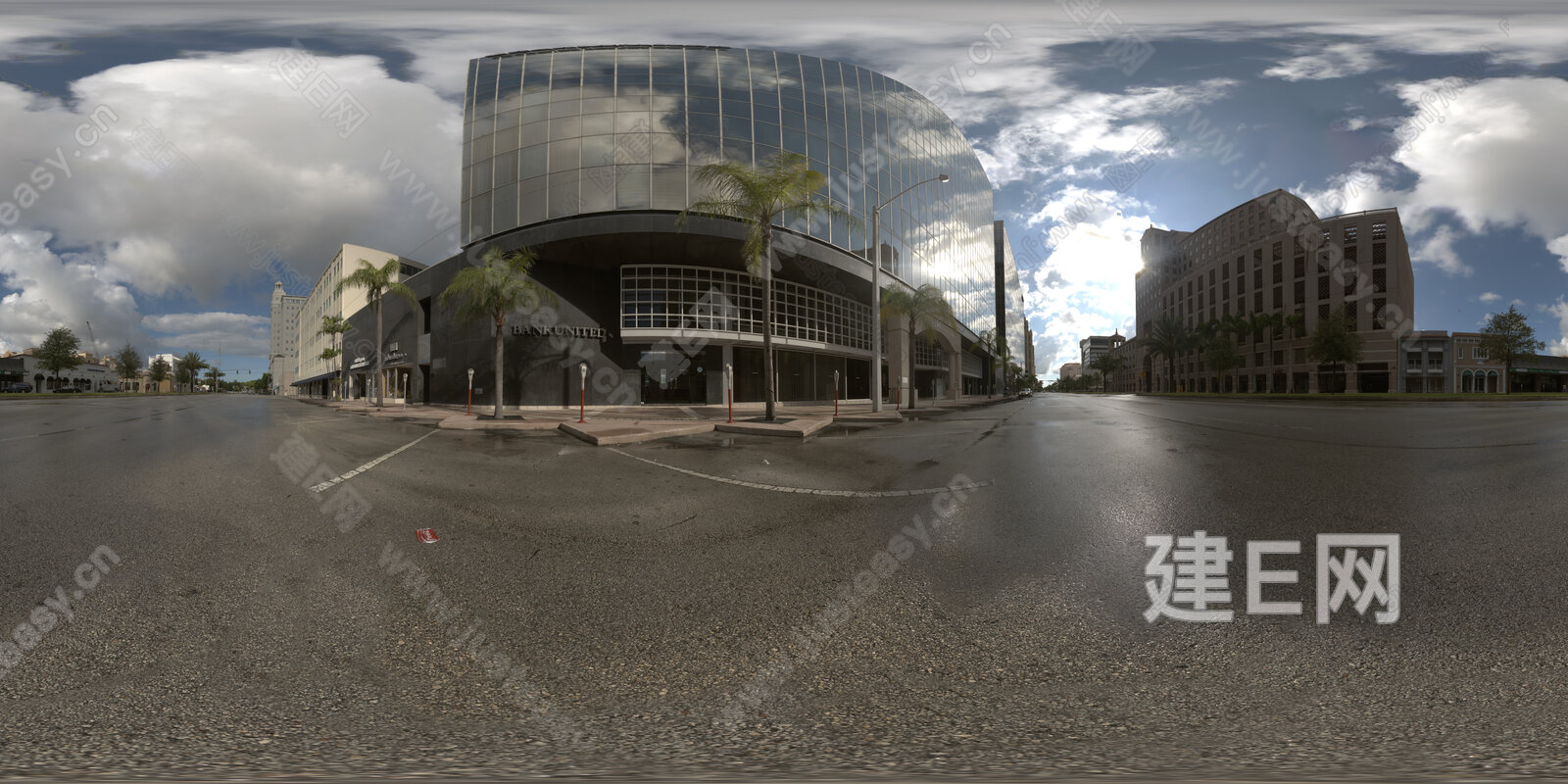 城市蓝天白云HDR外景贴图3d贴图下载[ID:116020341]_建e贴图