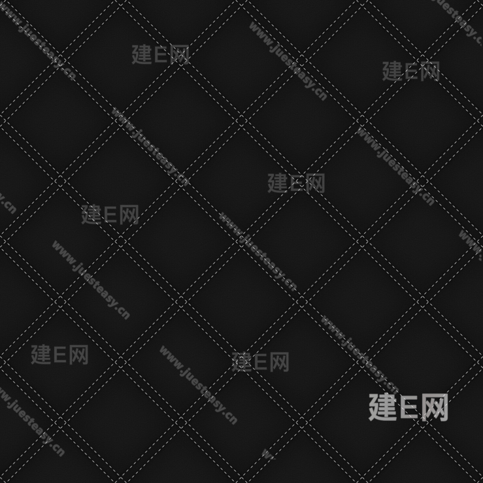 无缝沙发菱形格车缝线黑白凹凸贴图3d贴图下载[ID:113989525]_建E室内设计网