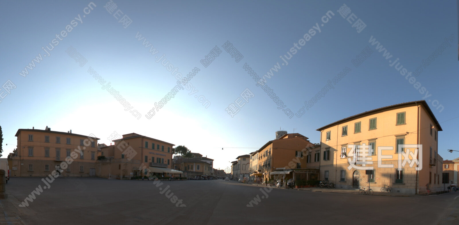 城市高楼花园蓝天白云外景贴图3d贴图下载[ID:109533174]_建e贴图