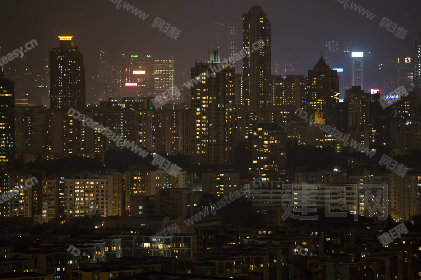 超清城市夜景外景贴图3d贴图下载[ID:112875295]_建E室内设计网