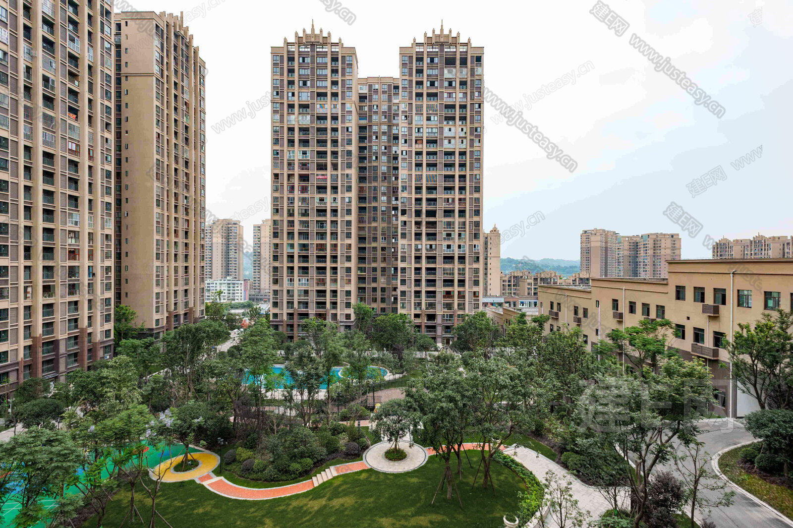 高层小区外景贴图3d贴图下载[ID:105272976]_建e贴图