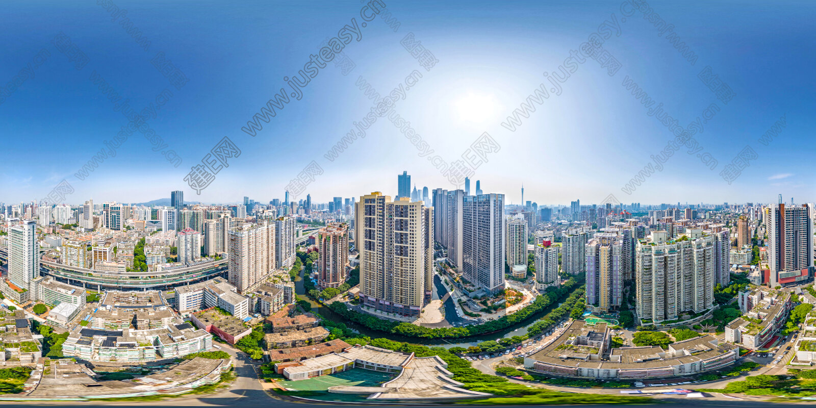 白天城市全景贴图写字楼3d贴图下载[ID:113530490]_建e贴图