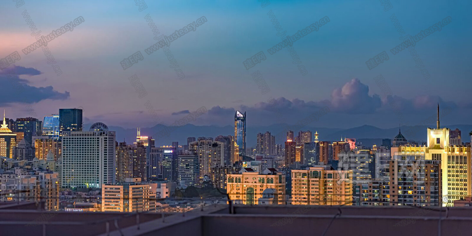 城市外景傍晚3d贴图下载[ID:106912153]_建e贴图
