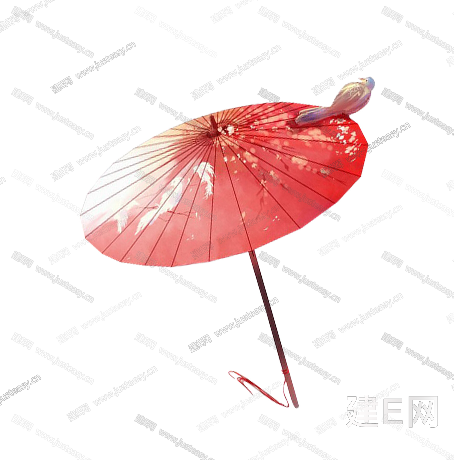 中国风手绘古风红伞分层可商用图片素材-编号30860990-图行天下