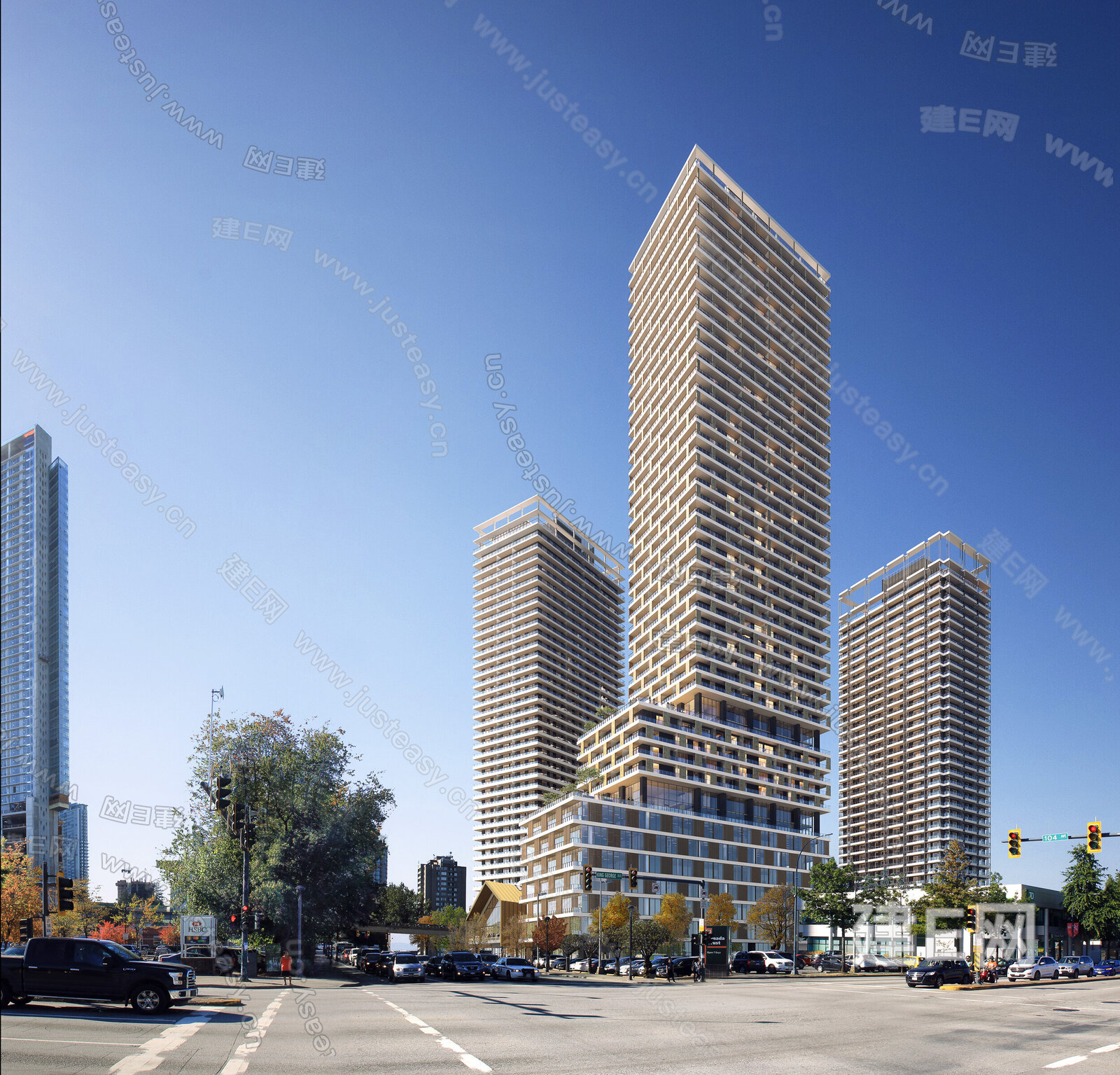 外景街景环境贴图3d贴图下载[ID:104290415]_建e贴图