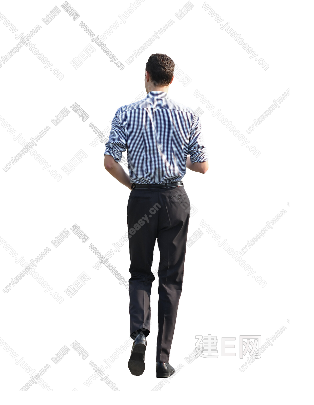 png免抠人物帅哥行走站立姿势动态人物购物商业休闲前景商务人物背影3d贴图下载[ID:114645014]_建e贴图