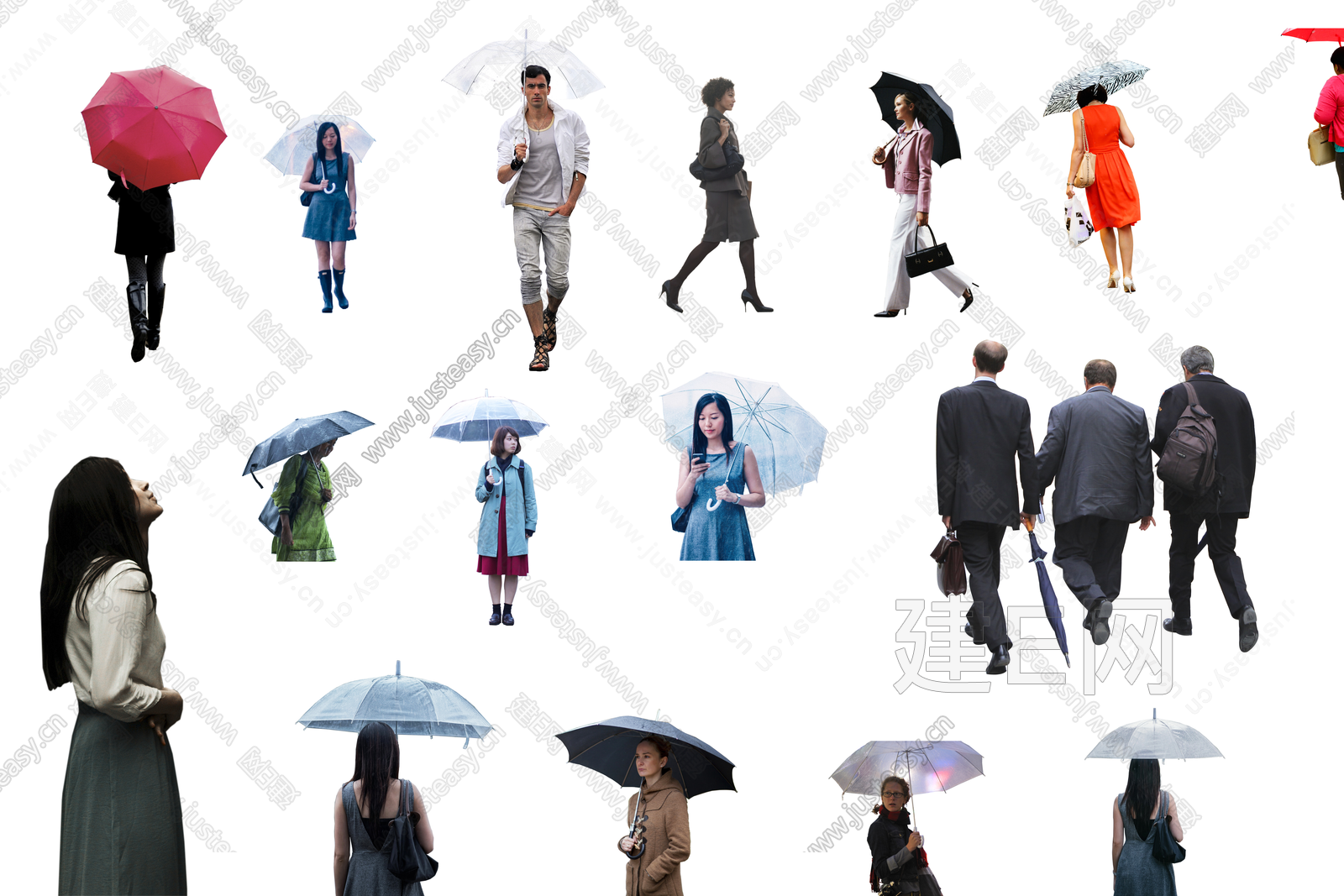 年轻情侣打着雨伞-蓝牛仔影像-中国原创广告影像素材