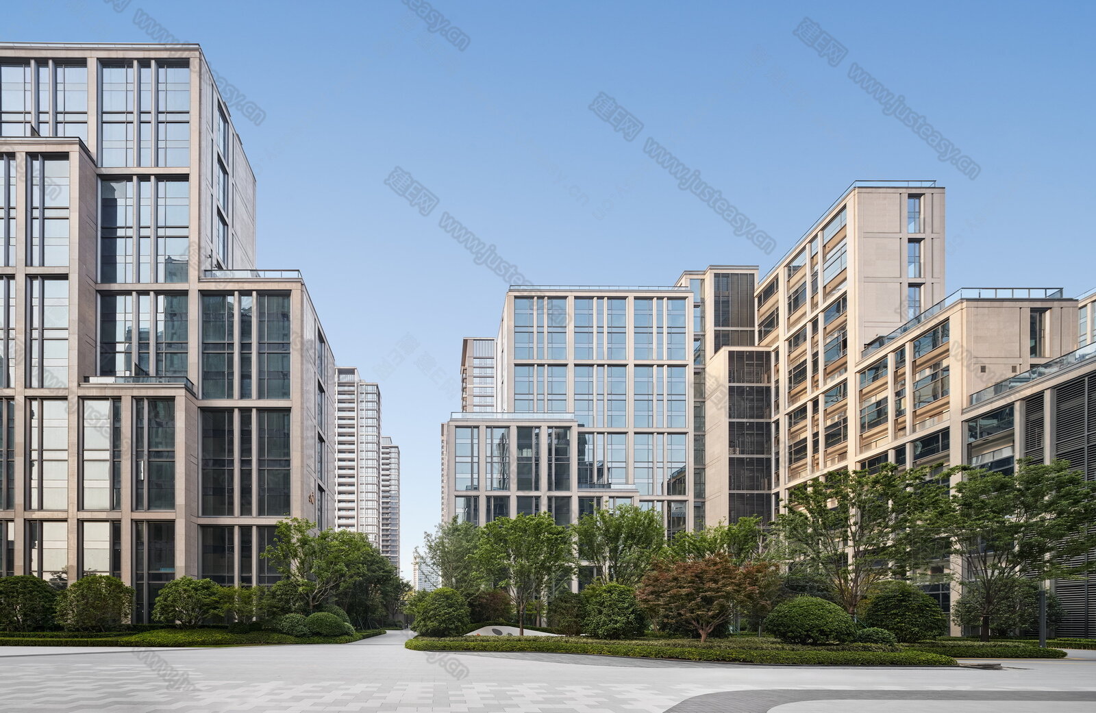 白天街道外景3d贴图下载[ID:105994958]_建e贴图