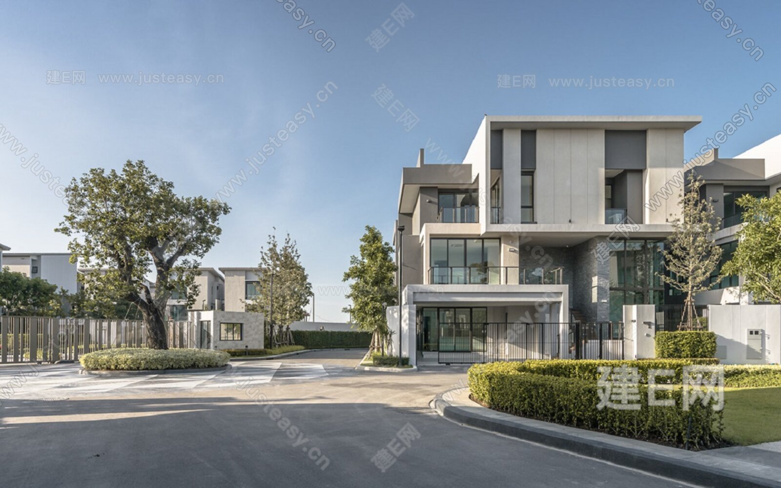 高清住宅小区景观庭院原来白天户外景观窗口3d贴图下载[ID:104684078]_建e贴图