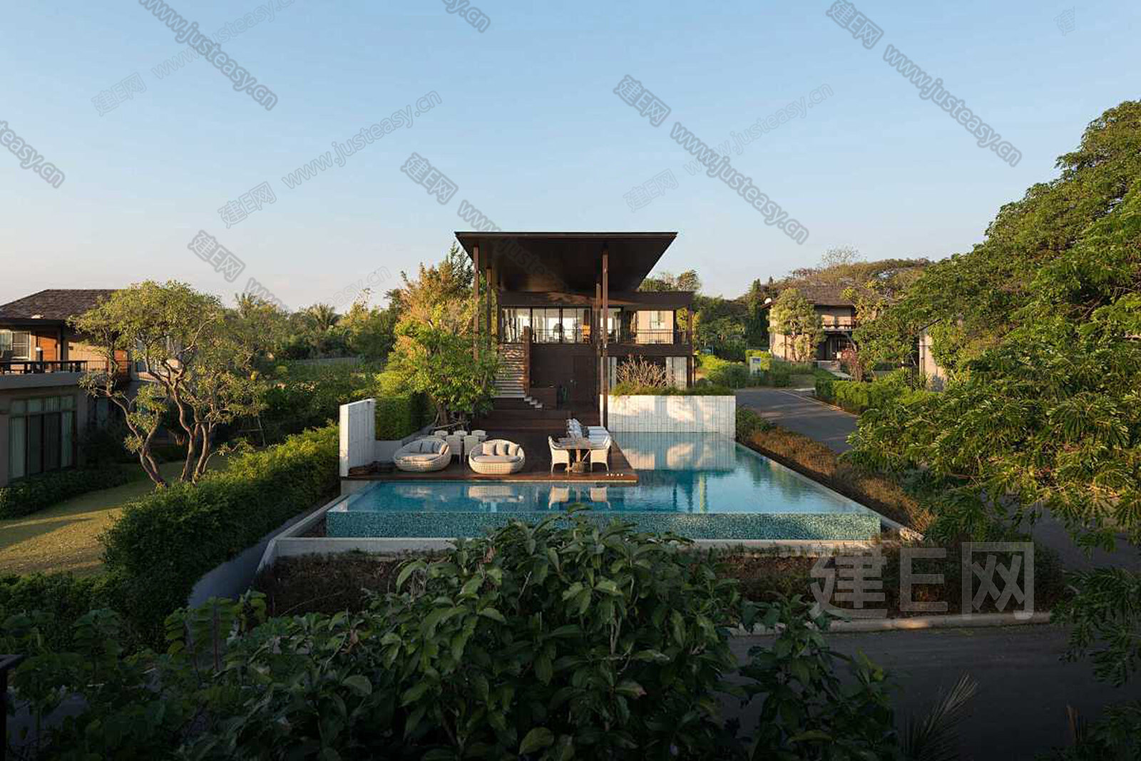 白天小区外景3d贴图下载[ID:116087319]_建E室内设计网