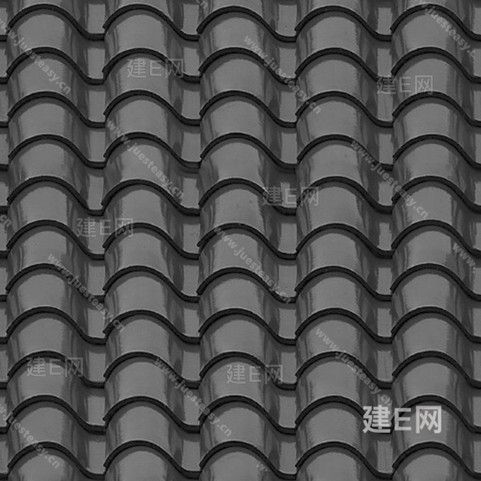无缝灰色屋顶瓦片 别墅屋顶 欧式建筑屋顶瓦片 古建筑屋顶3d贴图下载[ID:101473738]_建e贴图