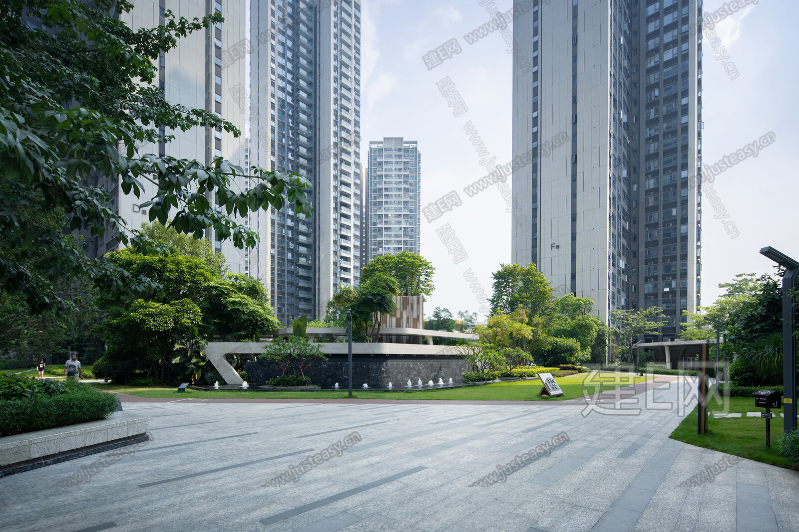 白天小区外景3d贴图下载[ID:102456756]_建E室内设计网