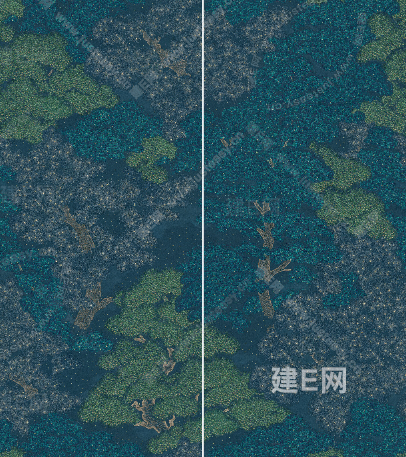 松云蓝色3d贴图下载[ID:103439861]_建E室内设计网
