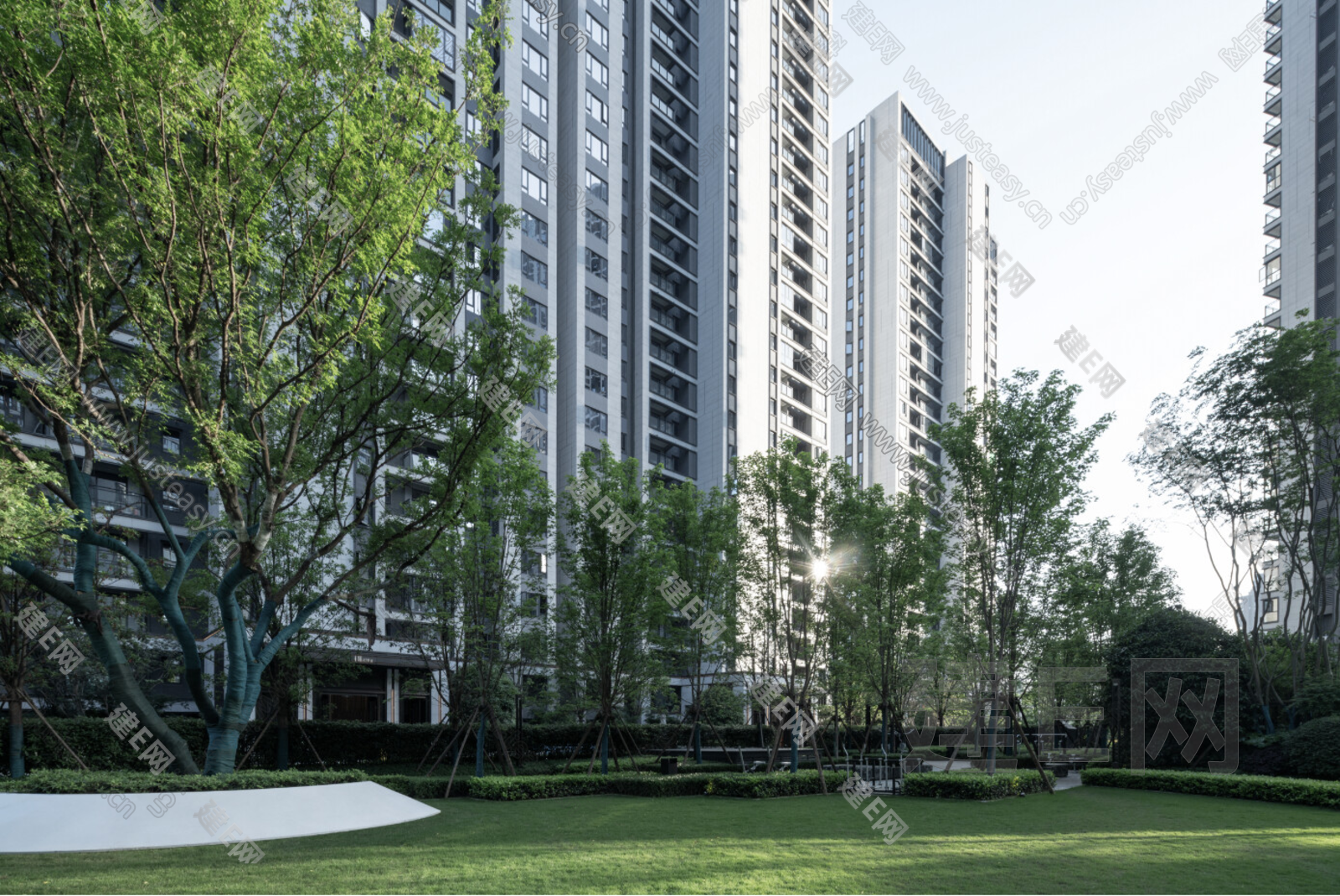 小区外景3d贴图下载[ID:110714127]_建e贴图