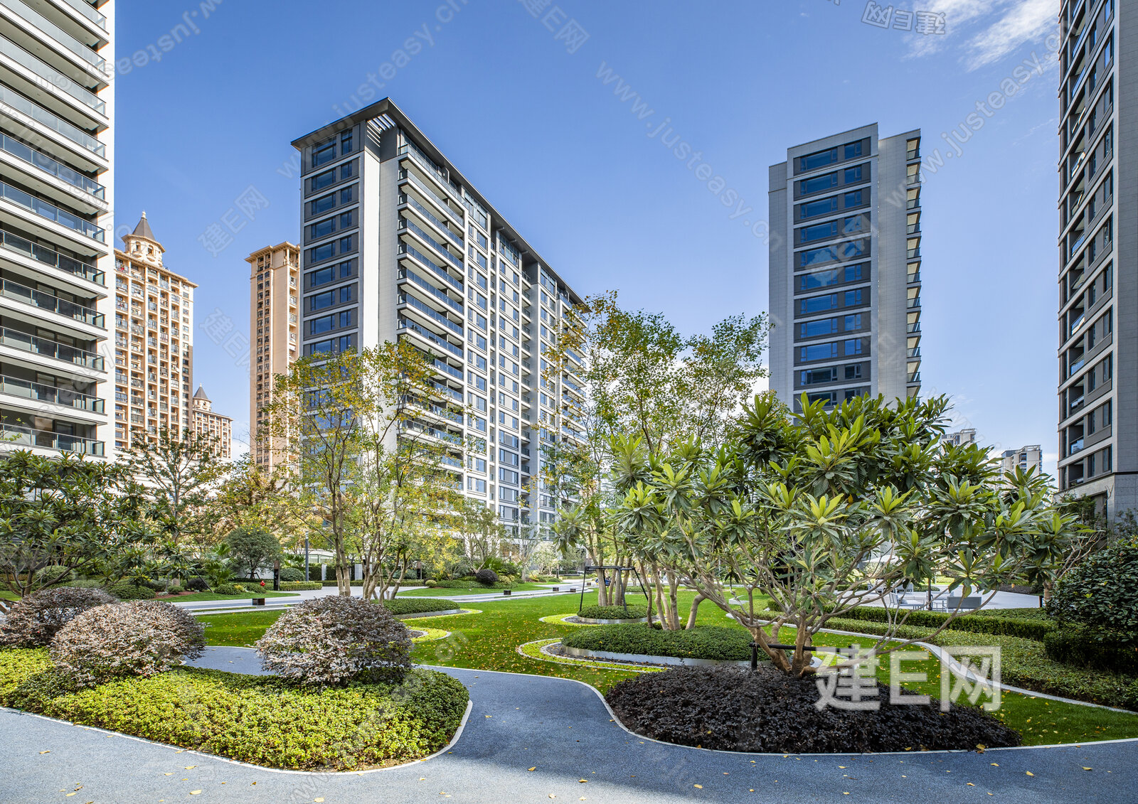 小区外景3d贴图下载[ID:110714135]_建E室内设计网