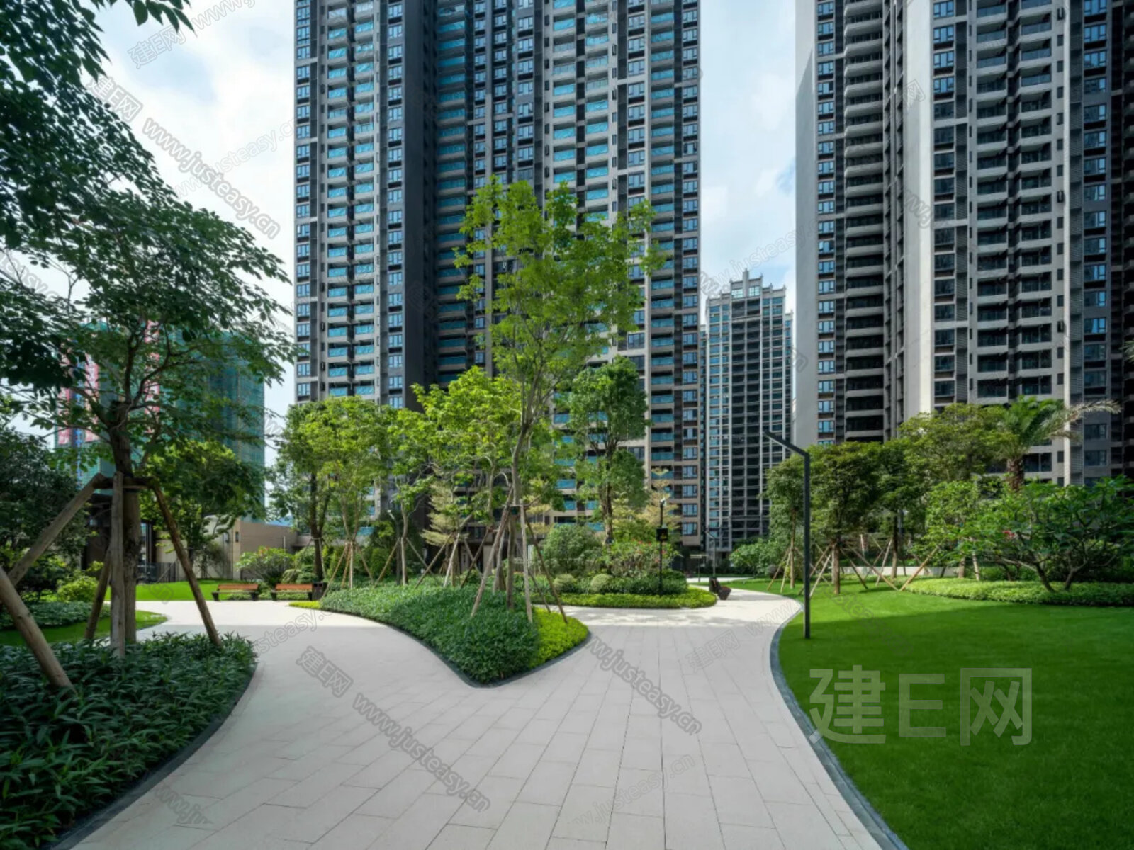 小区外景3d贴图下载[ID:110648809]_建E室内设计网
