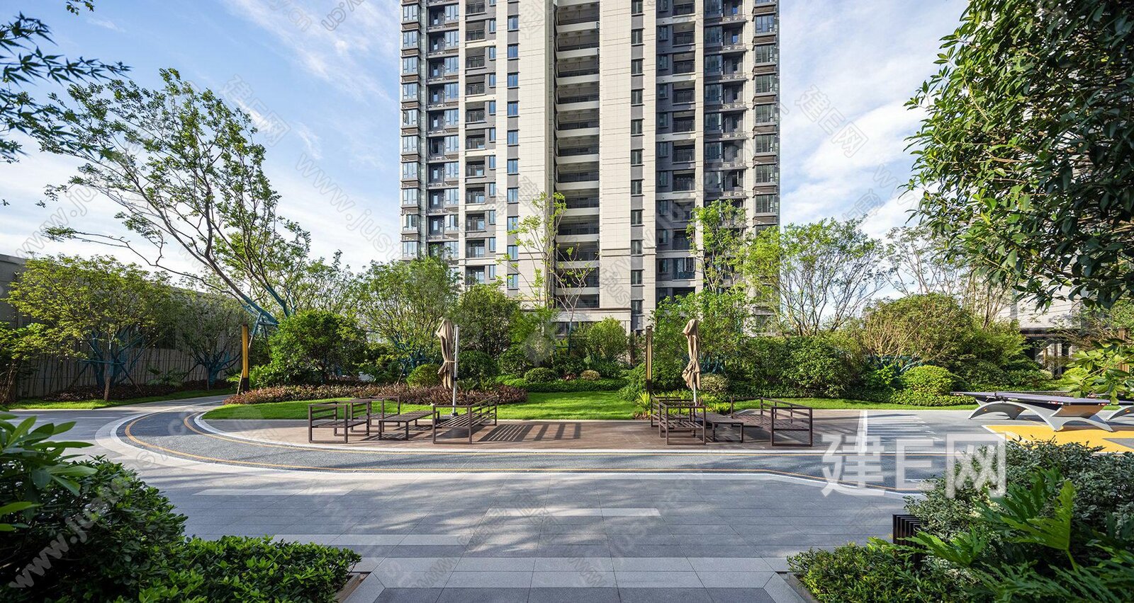 小区外景3d贴图下载[ID:110648712]_建E室内设计网