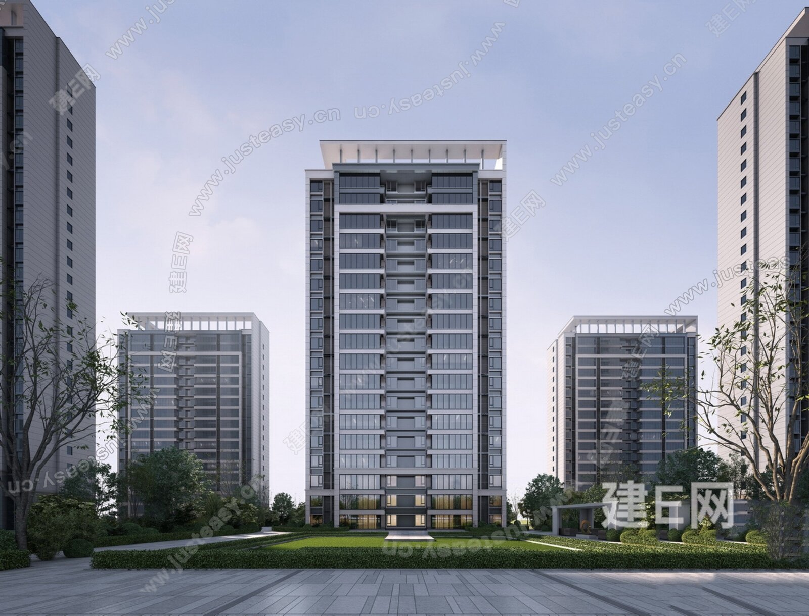 小区外景3d贴图下载[ID:110648648]_建e贴图