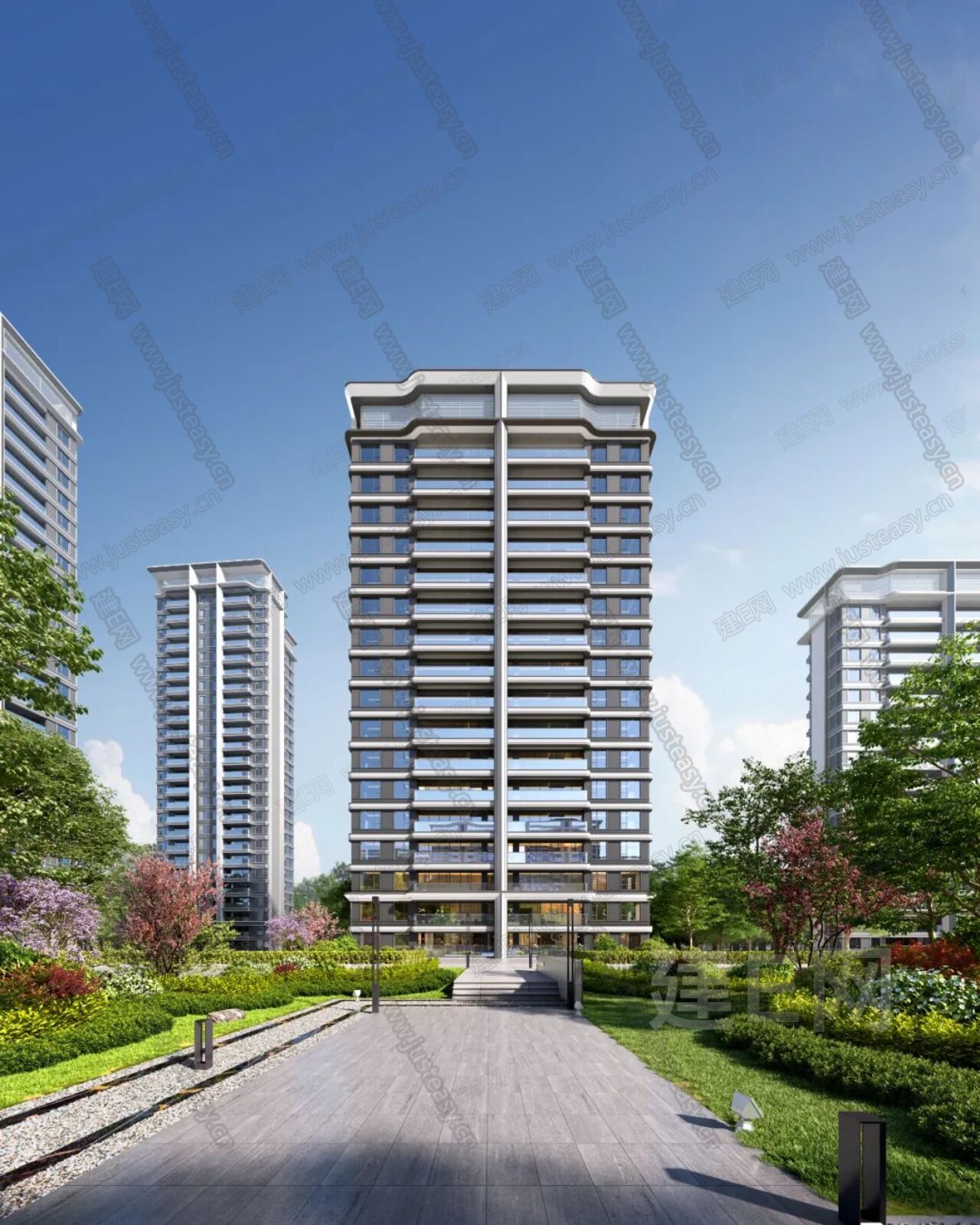 小区外景3d贴图下载[ID:110648731]_建e贴图