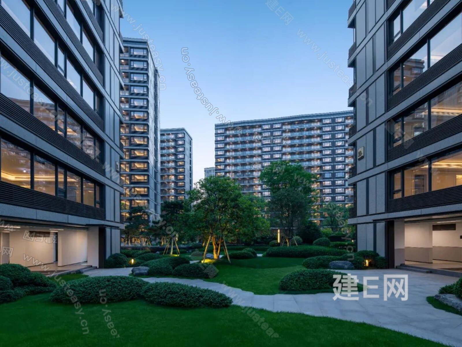 小区外景3d贴图下载[ID:110648715]_建E室内设计网