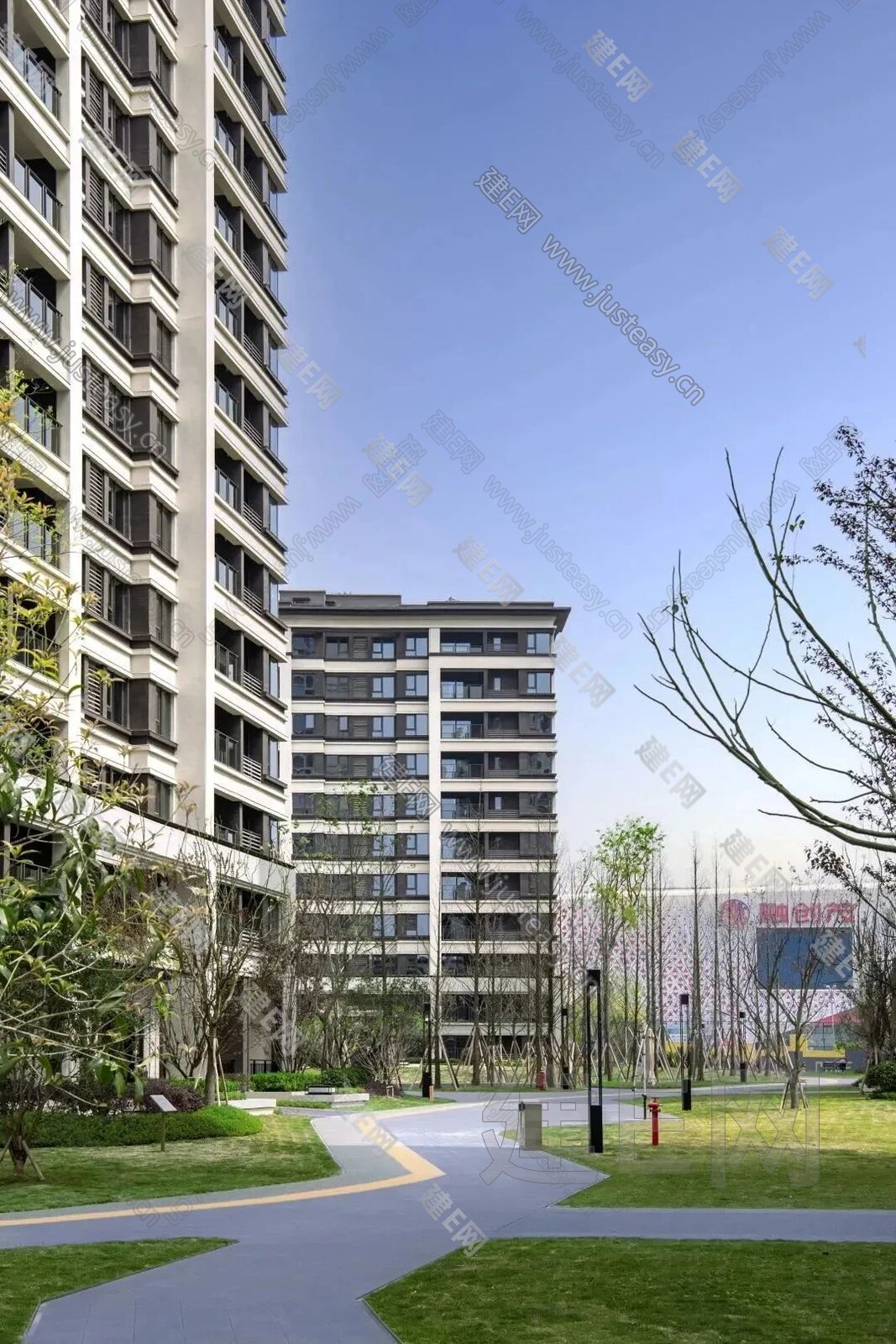 小区外景3d贴图下载[ID:110648586]_建E室内设计网