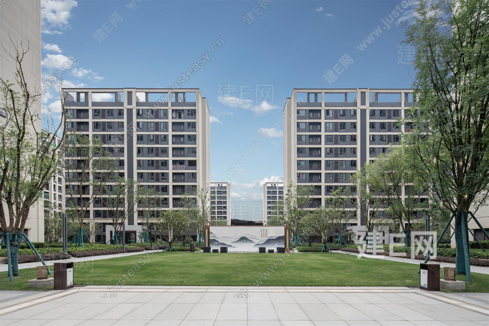 小区外景3d贴图下载[ID:110648605]_建e贴图