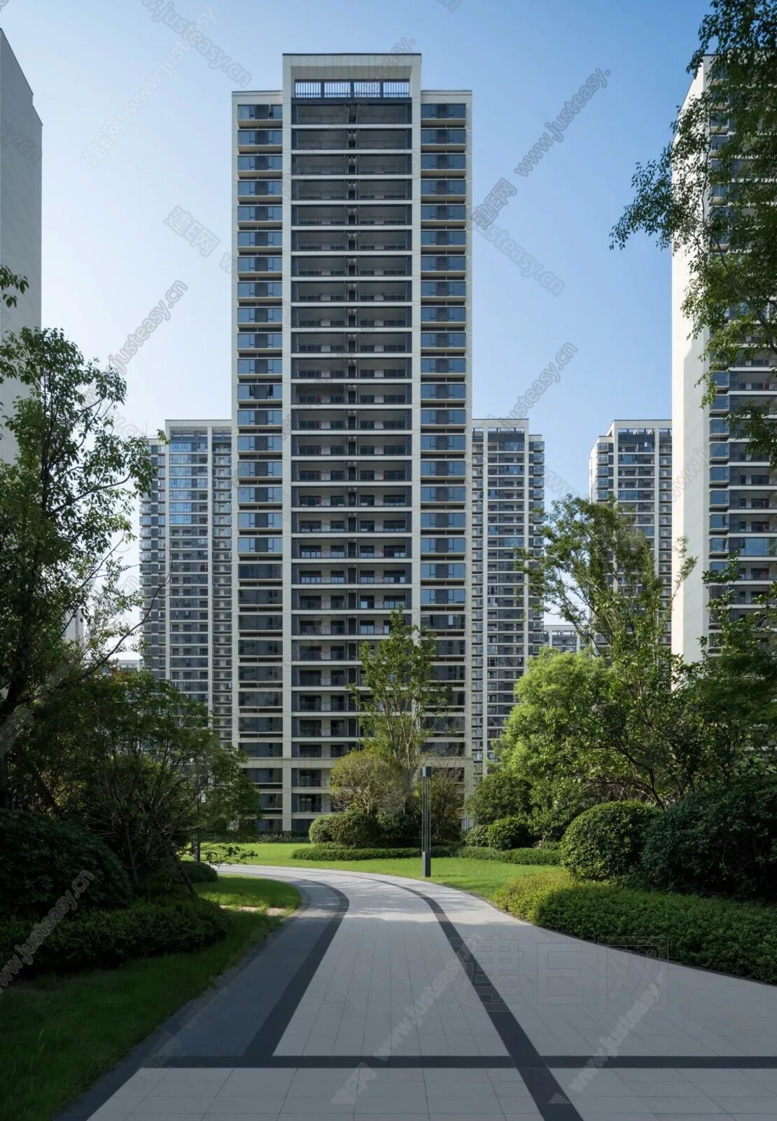 小区外景3d贴图下载[ID:110648671]_建e贴图