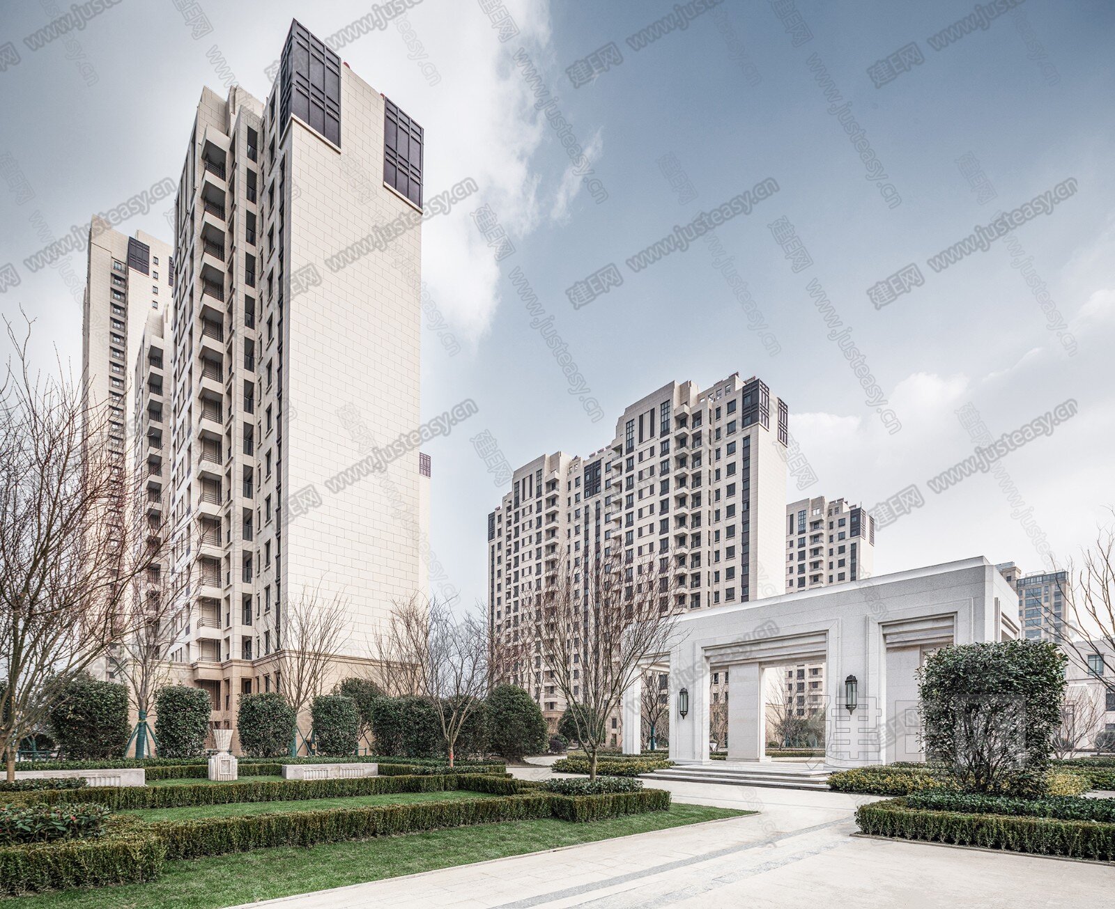小区外景3d贴图下载[ID:110648718]_建E室内设计网