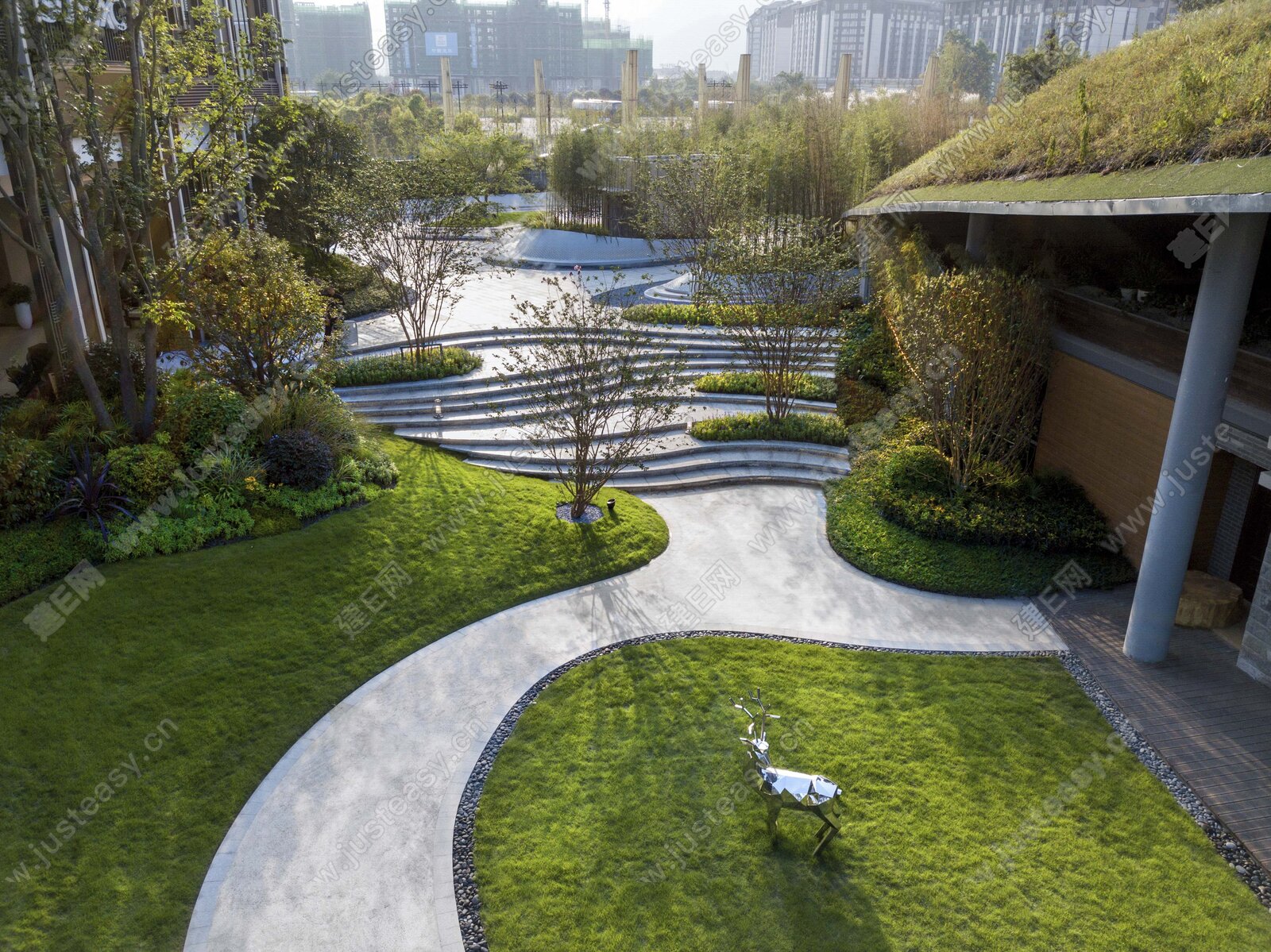 白天小区外景3d贴图下载[ID:109141203]_建e贴图