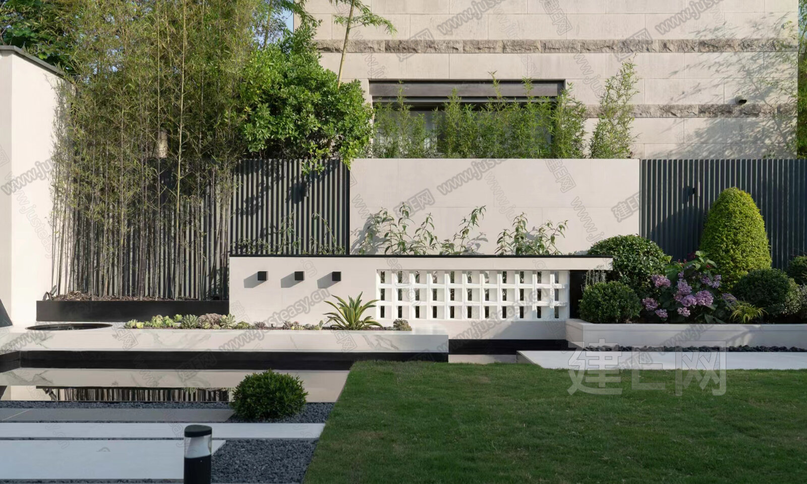 别墅庭院外景3d贴图下载[ID:109075484]_建e贴图
