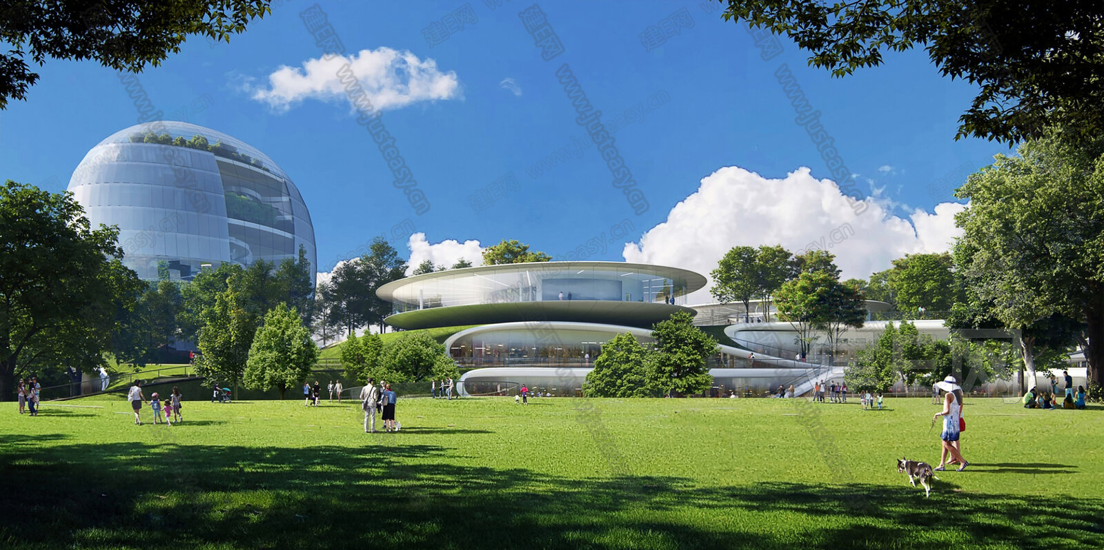 白天城市外景3d贴图下载[ID:108486528]_建e贴图