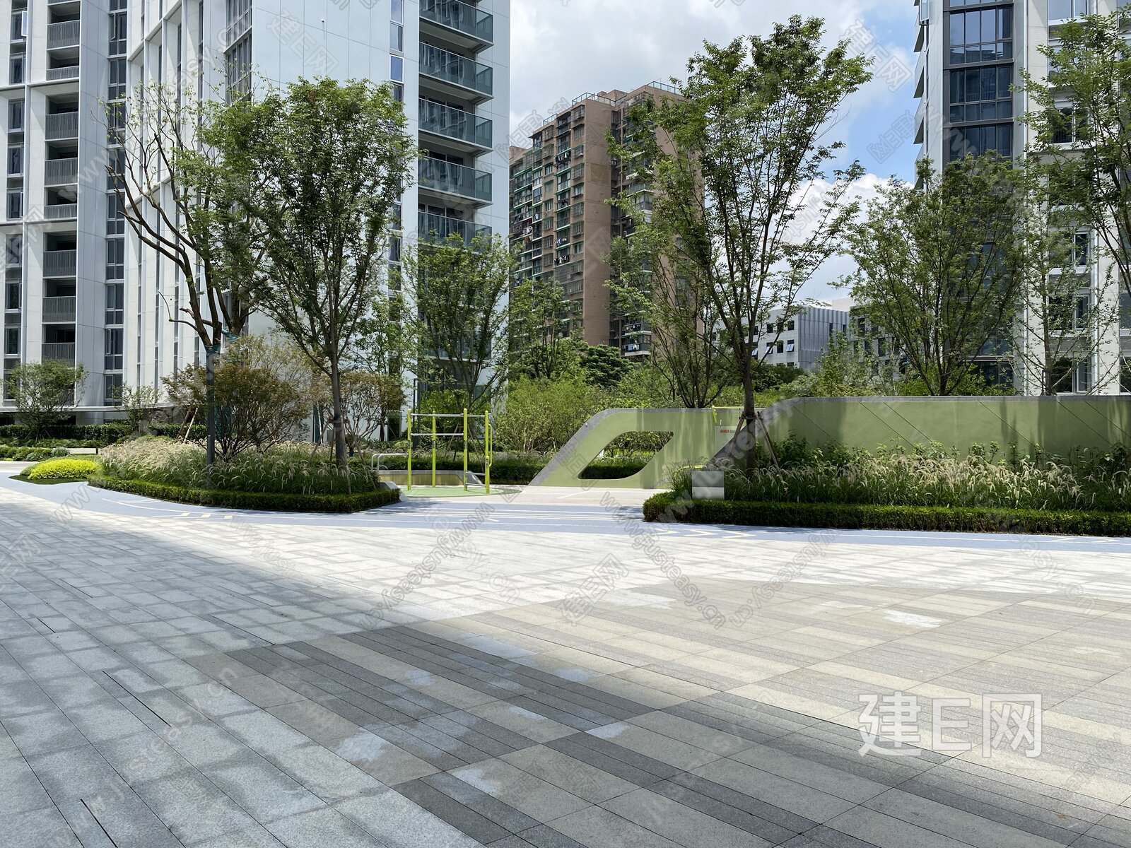 白天小区外景3d贴图下载[ID:115629831]_建e贴图