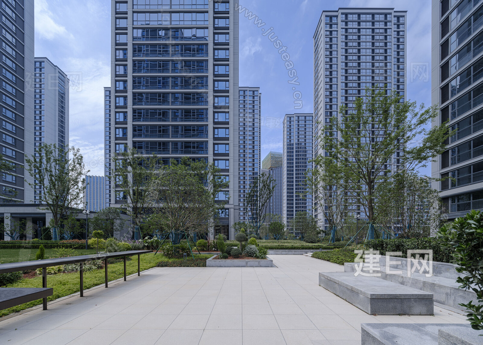 白天小区外景3d贴图下载[ID:115630038]_建e贴图