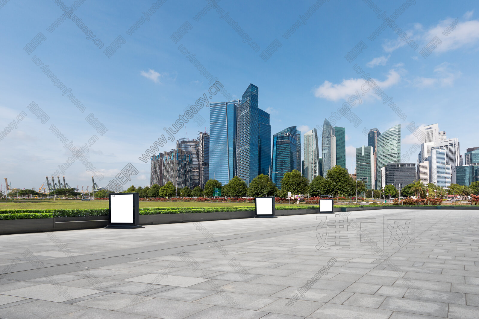 白天城市外景3d贴图下载[ID:115826440]_建e贴图