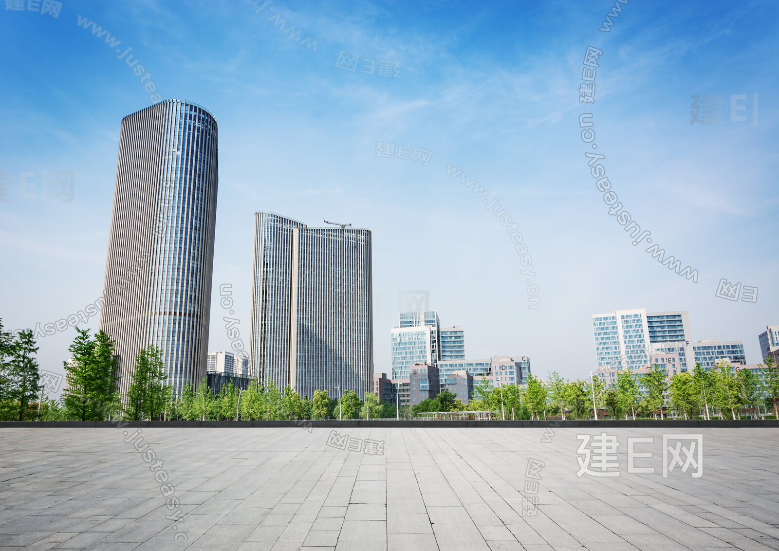 白天城市外景3d贴图下载[ID:115826652]_建e贴图