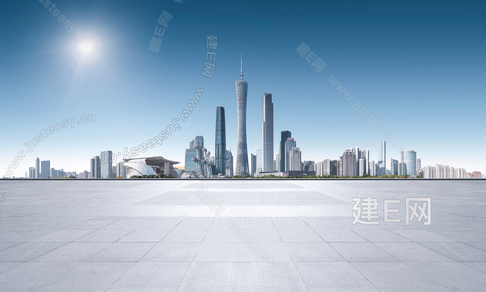 白天城市外景3d贴图下载[ID:115826636]_建e贴图