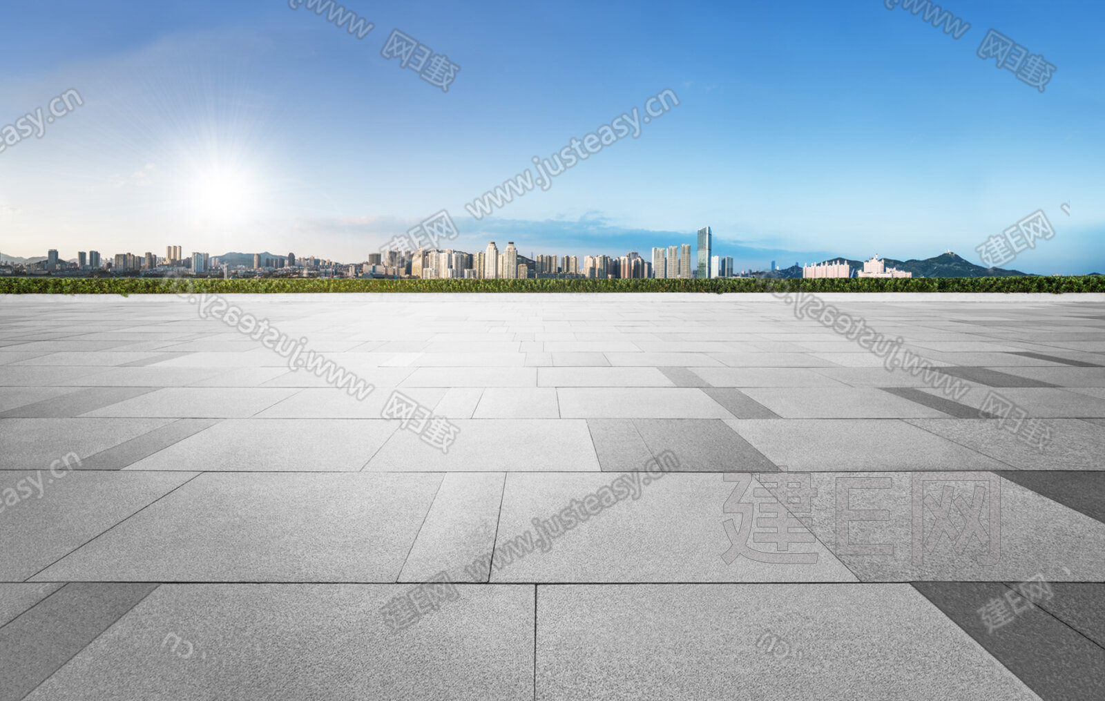 白天城市外景3d贴图下载[ID:115826447]_建e贴图